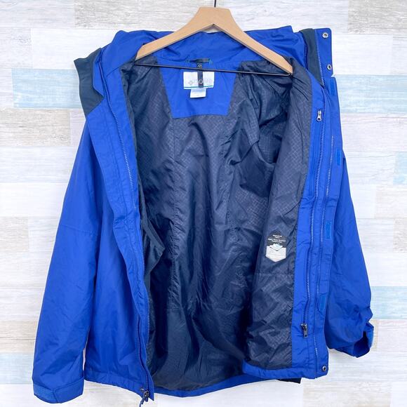 Columbia 3 in 1 Interchange Ski Jacket Blue Nylon Fleece Waterproof Mens Medium - Picture 7 of 15